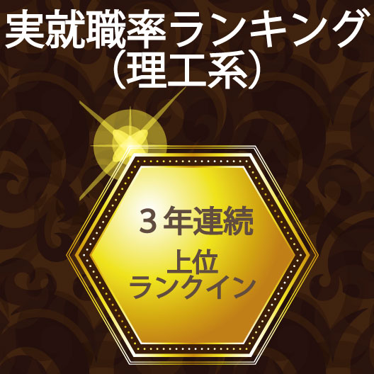 実就職率ランキング 3年連続上位ランクイン